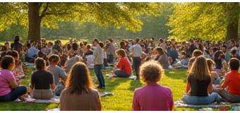 Outdoor book social event