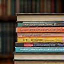 Stack of curated books